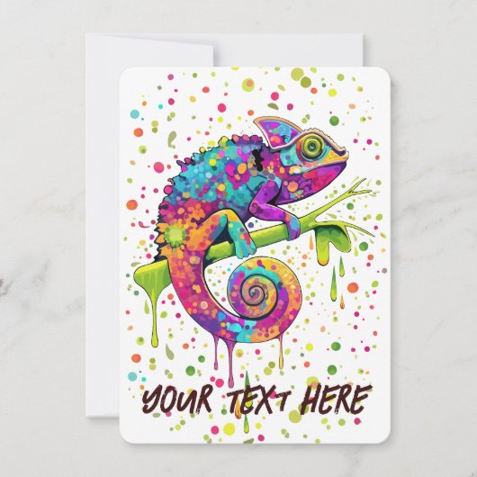 Chameleon Paint Stains Watercolor Style (Front)
