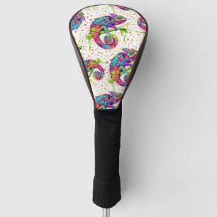 Chameleon Paint Stains Watercolor Style Golf Head Cover