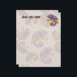 Chameleon Paint Stains Watercolor Style Letterhead<br><div class="desc">Chameleon Paint Stains Watercolor Style bizarre surreal art . Original Vector Logo Illustration Copyright BluedarkArt.</div>