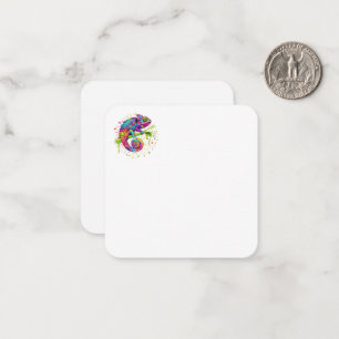 Chameleon Paint Stains Watercolor Style Note Card