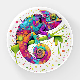 Chameleon Paint Stains Watercolor Style Paperweight