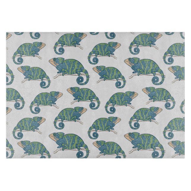 Chameleon Pattern Cutting Board (Front)