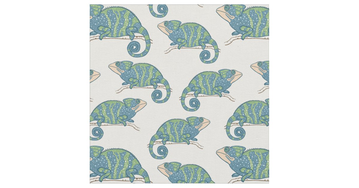 Chameleon Pattern Fabric | Zazzle