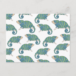 Chameleon Pattern Postcard
