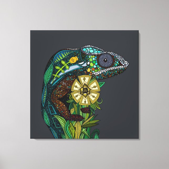 chameleon pewter canvas print (Front)
