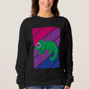 Chameleon Pride Bisexual Flag LGBTQ Proud Ally Pri Sweatshirt