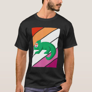 Chameleon Pride Lesbian Flag LGBTQ Proud Ally Prid T-Shirt