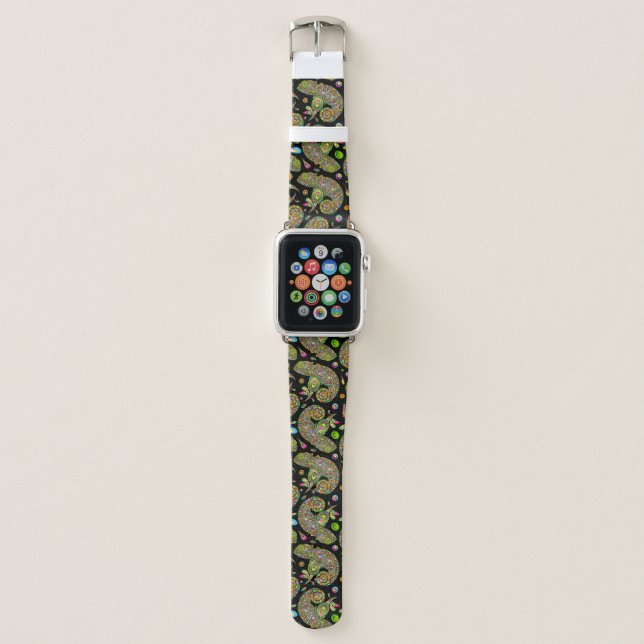 Chameleon Psychedelic Fantasy Apple Watch Band (Front)