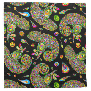 Chameleon Psychedelic Fantasy Cloth Napkin