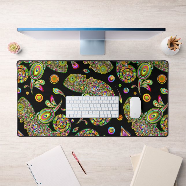Chameleon Psychedelic Fantasy Desk Mat (Office 1)
