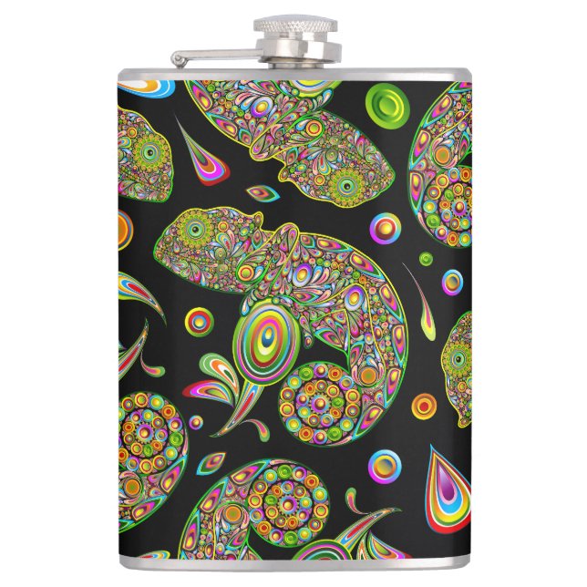 Chameleon Psychedelic Fantasy Flask (Front)