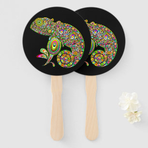Chameleon Psychedelic Fantasy Hand Fan