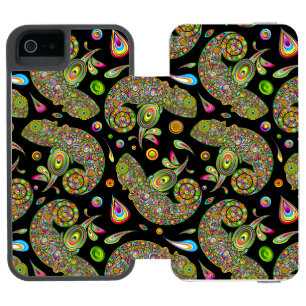 Chameleon Psychedelic Fantasy iPhone SE/5/5s Wallet Case