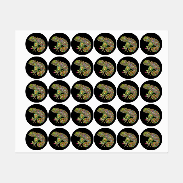 Chameleon Psychedelic Fantasy Labels (Sheet)