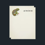 Chameleon Psychedelic Fantasy Letterhead<br><div class="desc">Amazing Abstract Chameleon made on Vector Graphic Art,  creating first the colorful and psychedelic drops and circles elements,  and then assembling them to compose the Chameleon's shape. Copyright BluedarkArt.</div>