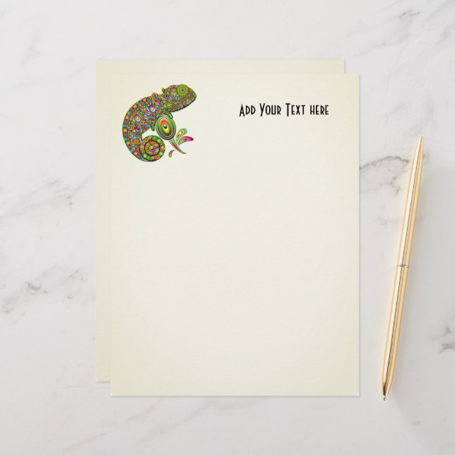 Chameleon Psychedelic Fantasy Letterhead (Front/Back In Situ)