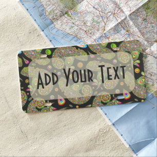 Chameleon Psychedelic Fantasy License Plate