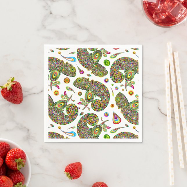 Chameleon Psychedelic Fantasy Napkins (Insitu)