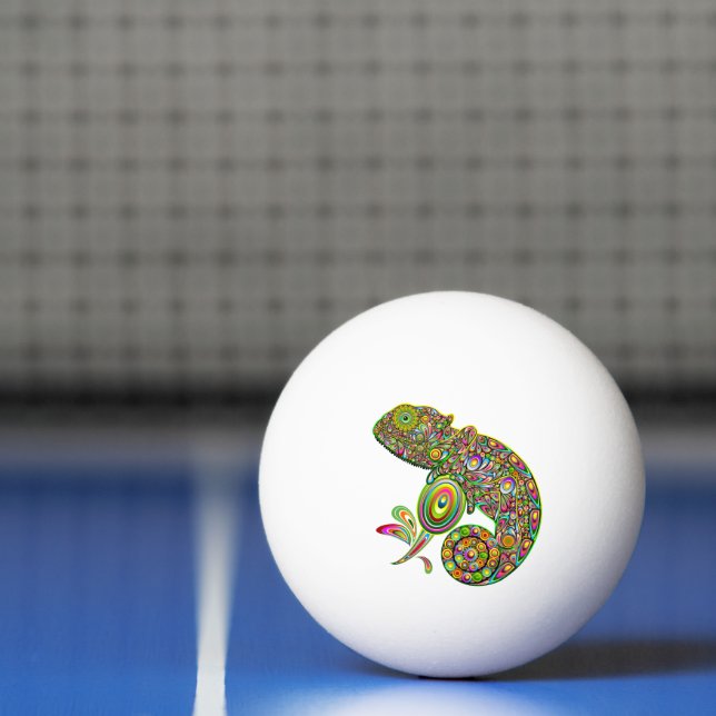 Chameleon Psychedelic Fantasy Ping Pong Ball (Net)