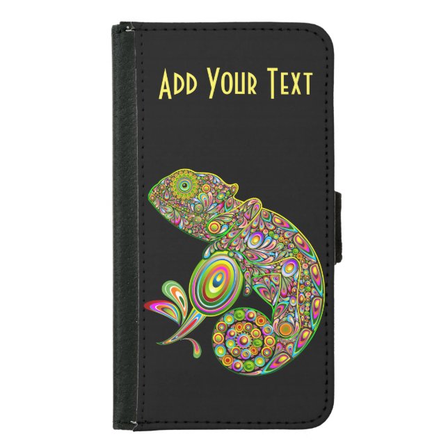 Chameleon Psychedelic Fantasy Samsung Galaxy Wallet Case (Front)