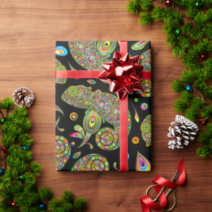 Chameleon Psychedelic Fantasy Wrapping Paper