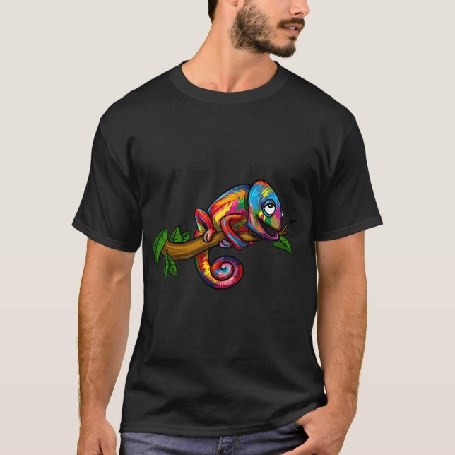 Chameleon Rainbow Lizard T-Shirt (Front)