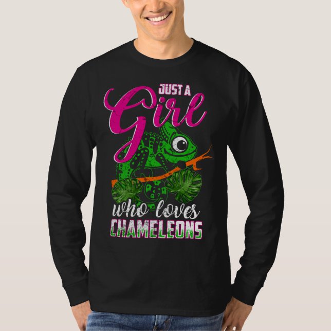 Chameleon Reptile Animal Girl Woman T-Shirt (Front)