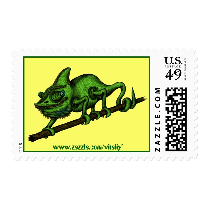 Chameleon stamp design