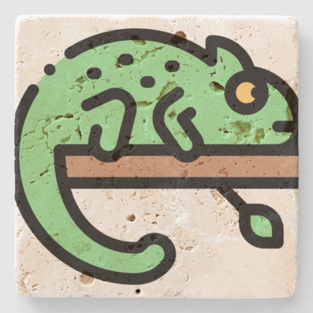 Chameleon Stone Coaster (Front)