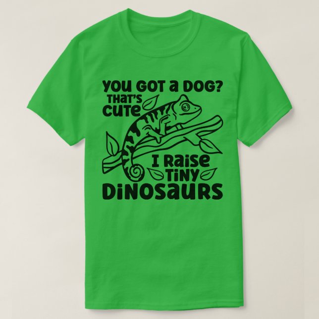 Chameleon Tiny Dinosaur Chameleons T-Shirt (Design Front)