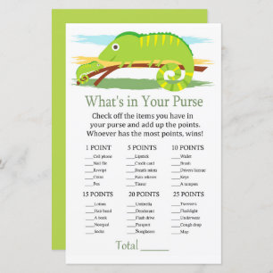 Chameleon What's in your purse game baby shower