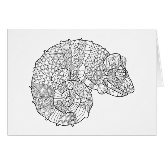 Chameleon Zendoodle Cards (Front Horizontal)