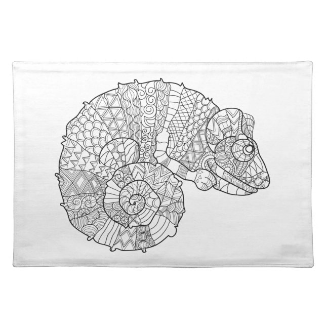 Chameleon Zendoodle Cloth Placemat (Front)