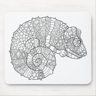 Chameleon Zendoodle Mouse Pad