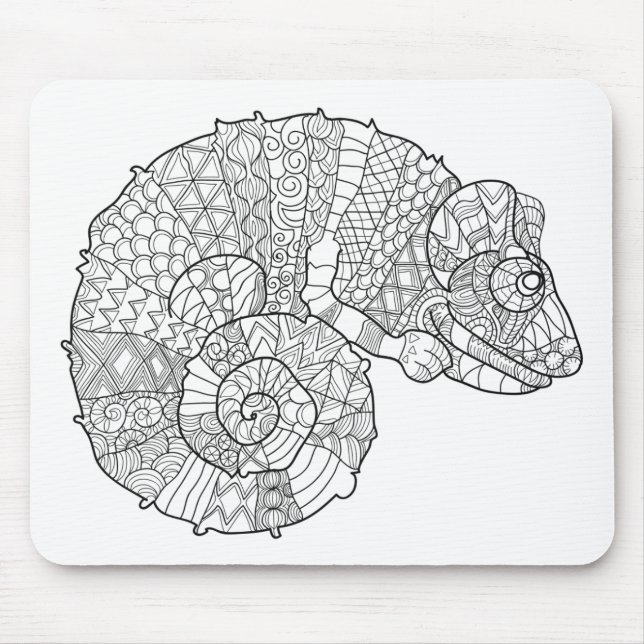 Chameleon Zendoodle Mouse Pad (Front)