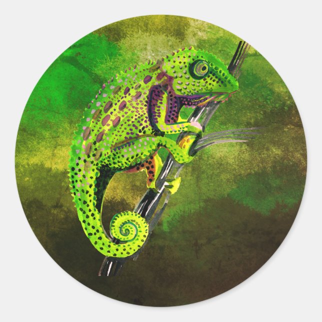 Chameleons! Classic Round Sticker (Front)