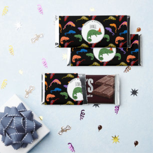 Chameleons Colorful Reptile Lizards Kids Birthday Hershey Bar Favors