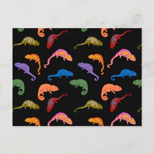 Chameleons Colorful Reptile Lizards Kids Postcard