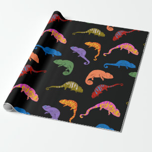 Chameleons Colorful Reptile Lizards Kids Wrapping Paper