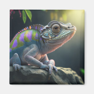 Chameleon's Lizard Wildlife: Colorful Reptile Pet Magnet