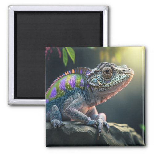 Chameleons Lizard Wildlife Colorful Reptile Pet Magnet