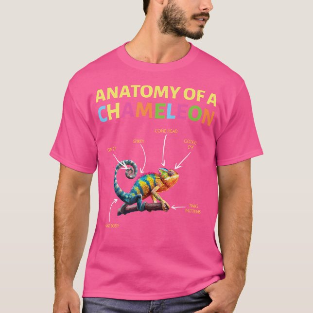 Chameleons Lizards Lizard Reptiles Anatomy Of A Ch T-Shirt (Front)