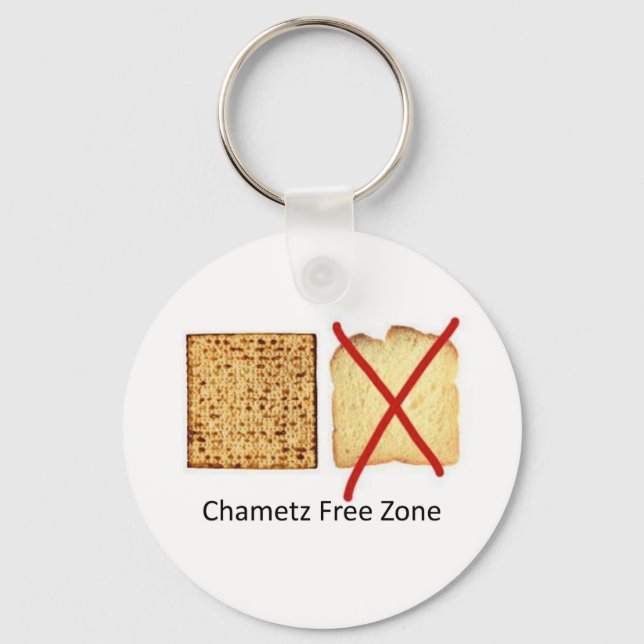 Chametz Free Zone Keychain (Front)