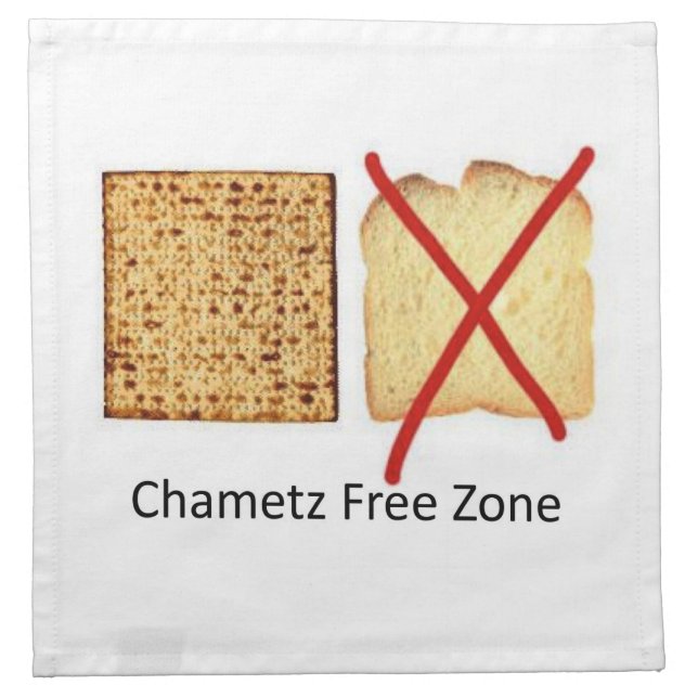 Chametz Free Zone Matzo cover Cloth Napkin (Front)