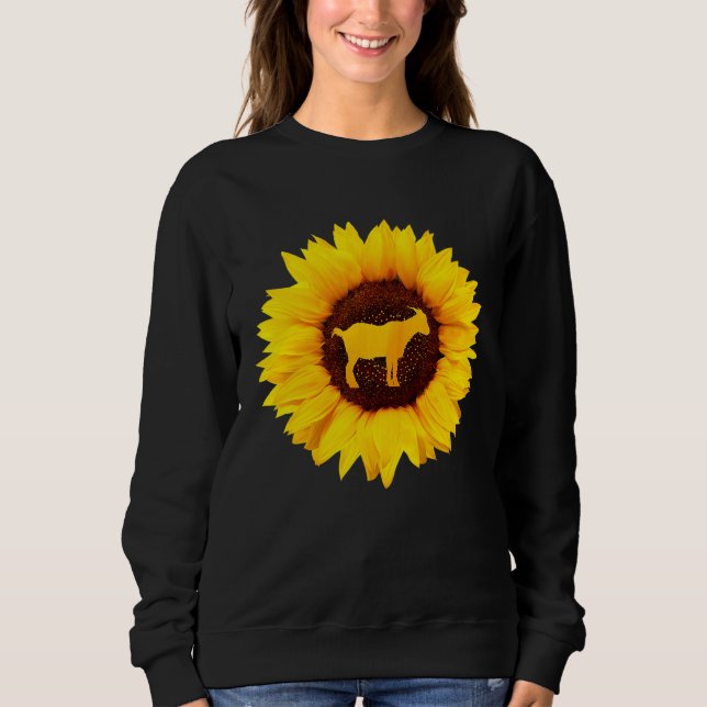 Chamois  For Women Men Goat Antelope Sunflower Sweatshirt (Front)