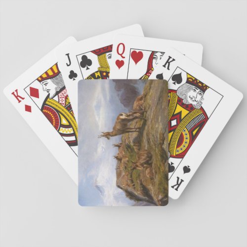 Chamois Goats in the French Alps Mountain Range Playing Cards