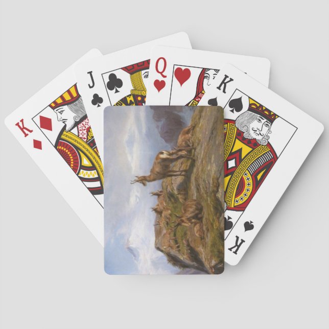 Chamois Goats in the French Alps Mountain Range Poker Cards (Back)