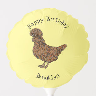 Chamois polish chicken cartoon illustration balloon