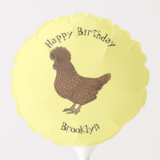 Chamois polish chicken cartoon illustration balloon (Front)