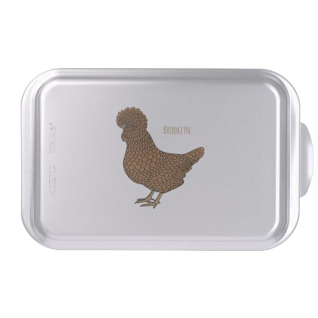 Chamois polish chicken cartoon illustration  cake pan (Front)
